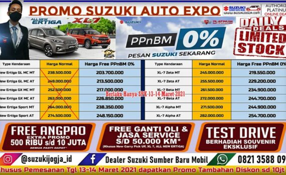 Promo Suzuki Auto Expo Maret Ppnbm 2021 Suzukijogja.com